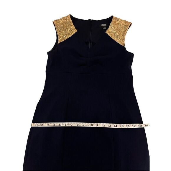 SLNY navy and gold gown - 12 - Picture 11 of 13